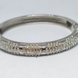 silver tone hinge bracelet
